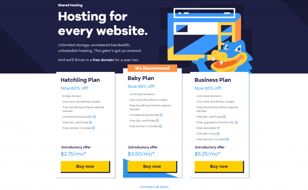 HostGator Hosting Plan