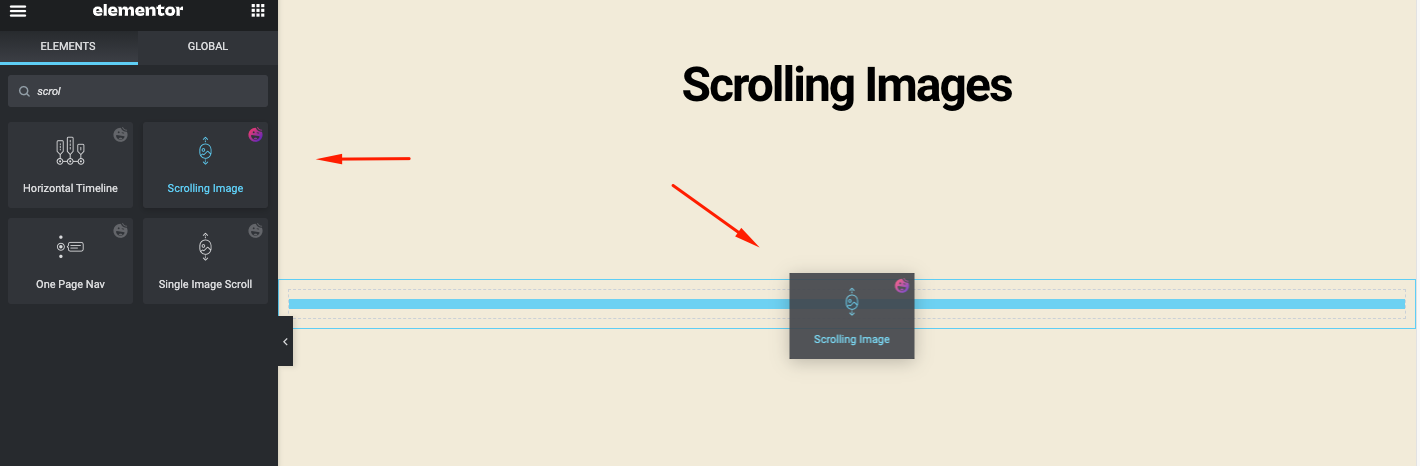 Scrolling image