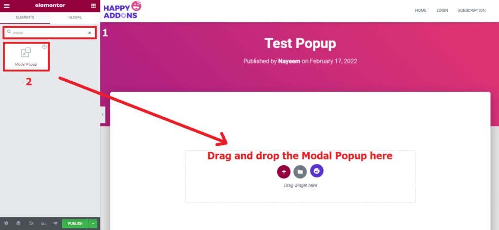 Add a Popup on an Elementor-based WordPress Site