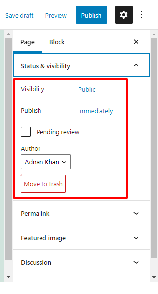 Status & Visibility