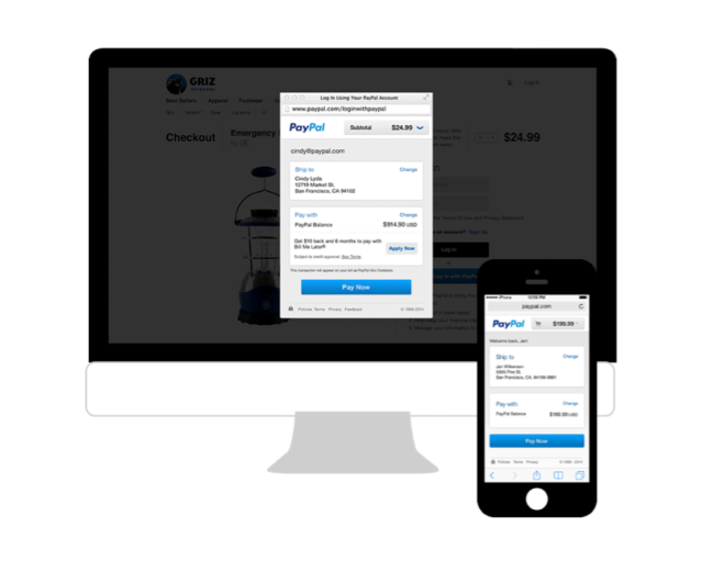 PayPal Express Checkout pour WooCommerce inclut l'expérience de paiement One TouchTM, qui élimine le besoin pour les clients PayPal d'entrer un mot de passe ou les détails de la carte pendant jusqu'à six mois.