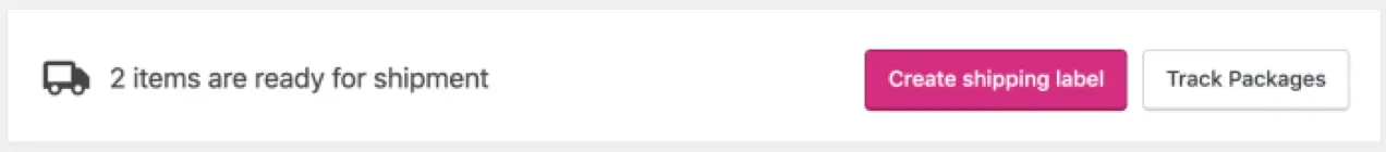 botão para criar etiqueta de envio no WooCommerce Shipping
