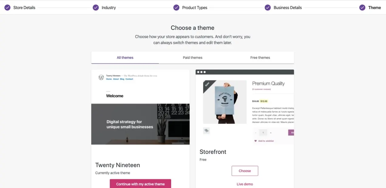 WooCommerce 的可用主题列表