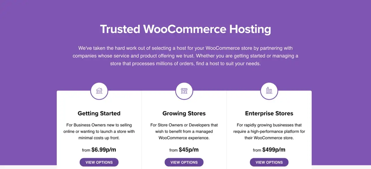 أوصت WooCommerce باستضافة صفحة مع اقتراحات للمتاجر من جميع الأحجام