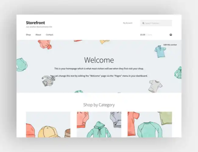 Tema Storefront de la WooCommerce