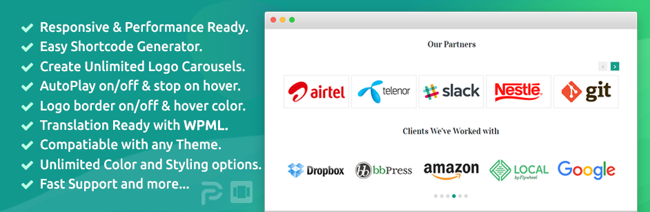 Logo Carousel – лучший слайдер логотипов и плагин галереи логотипов клиентов