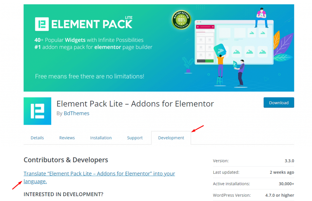 Traduzir um plugin do WordPress - Element Pack