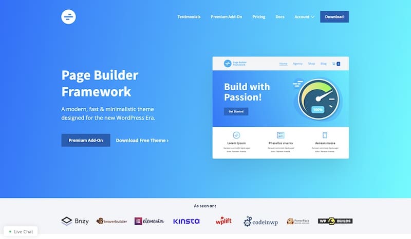 PageBuilder Framework — лучшие темы WordPress для фотографов