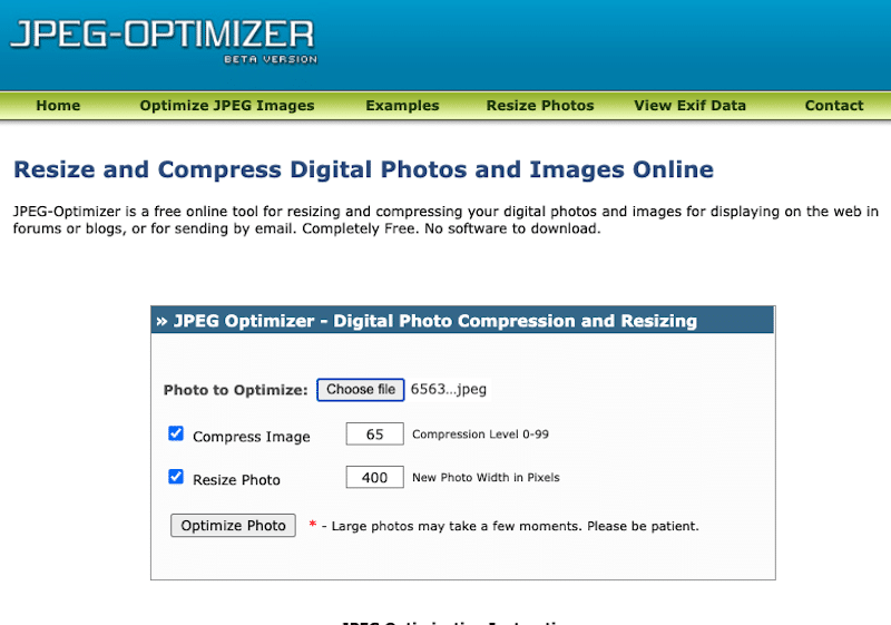 Fonte: JPEG Optimizer