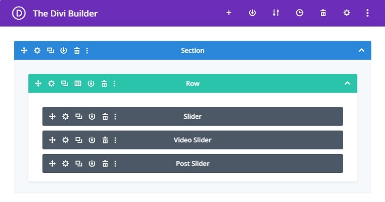 Moduli di scorrimento Divi