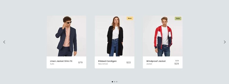 Beispiel Produktkarussell für WooCommerce