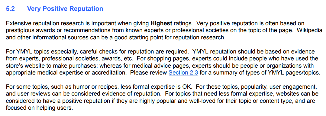 Google, E-A-T SEO için yüksek yetki ve itibarı nasıl hesaplar?