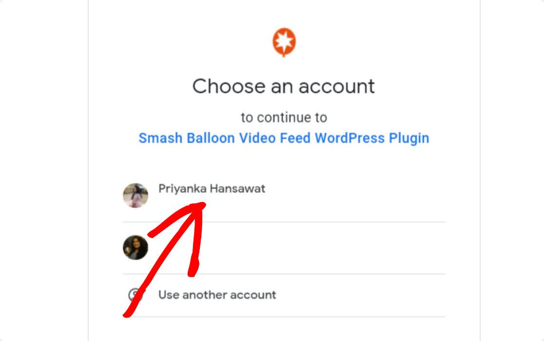 permitir el acceso a la cuenta de Smash Ballon