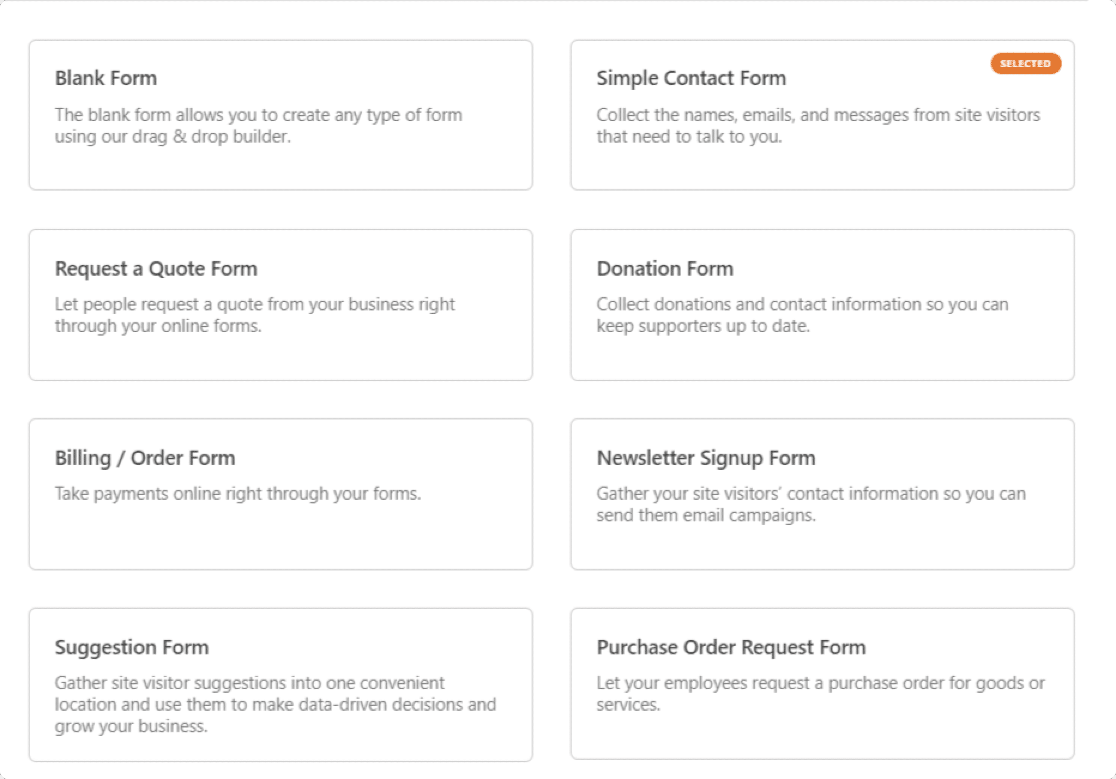 perpustakaan template wpforms