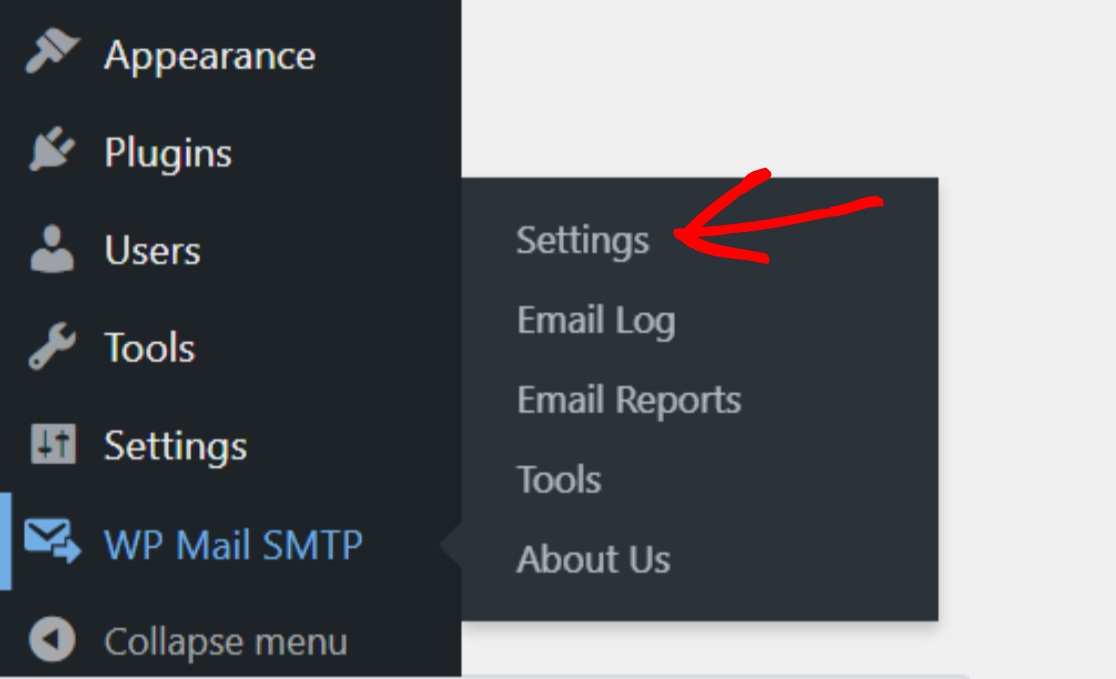 เปิดการตั้งค่า wp mail smtp