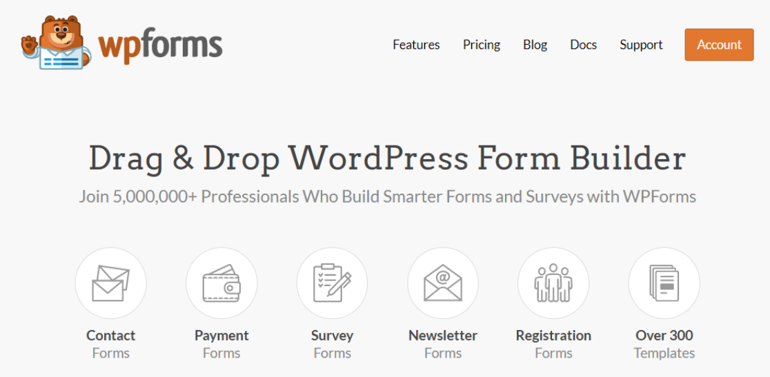 wpforms для автоматизации контактных форм WordPress