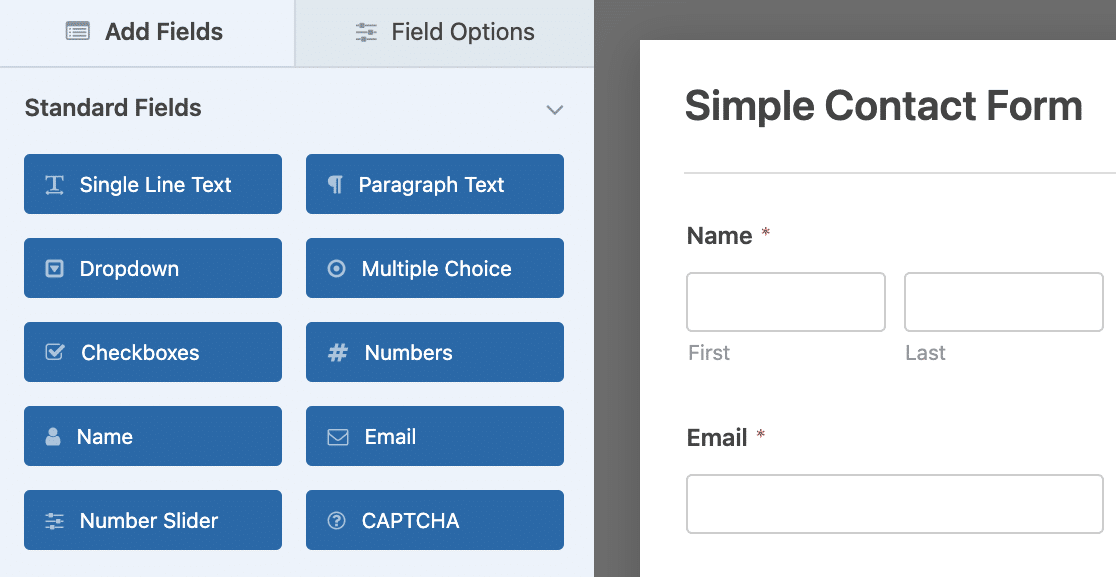 WPForms Lite 양식 빌더