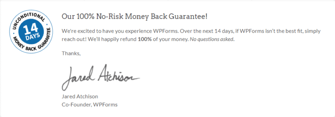 WPForms-14-days-money-back-garantia