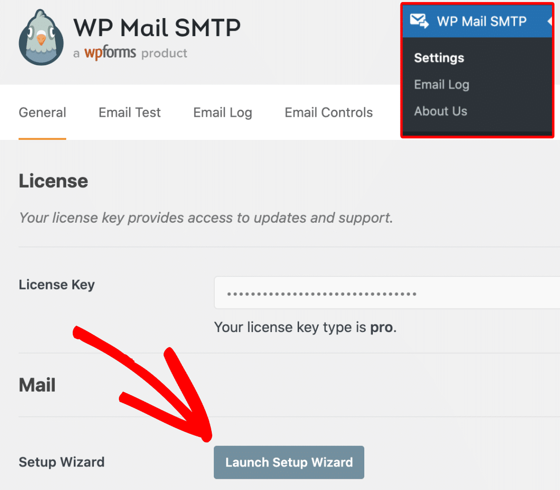 Assistente de configuração SMTP do WP Mail