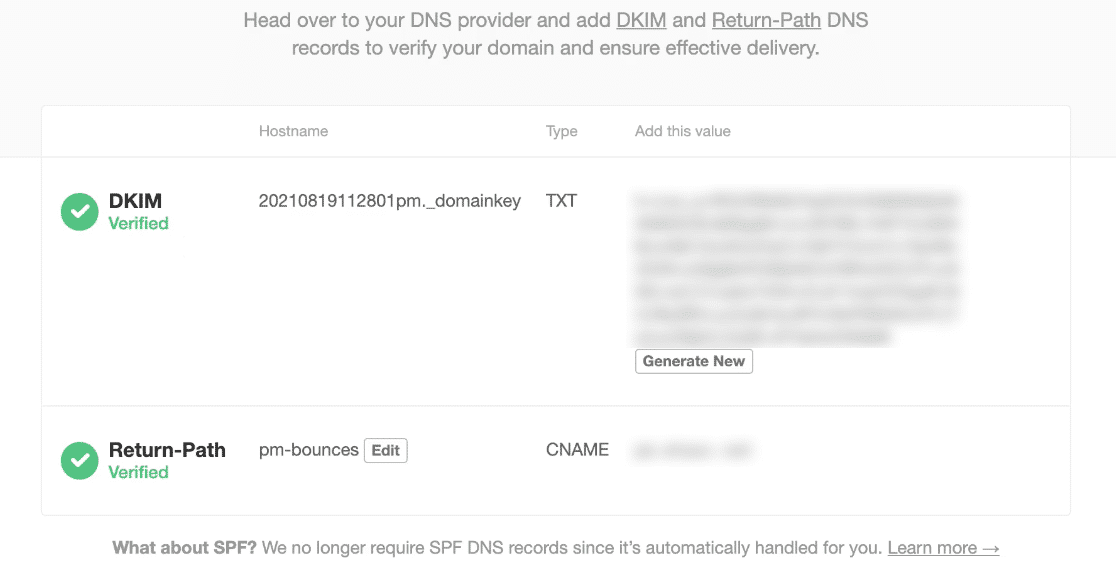 Registros DNS verificados por carimbo postal