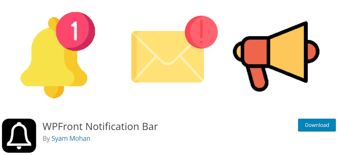 Barre de notification WP Front