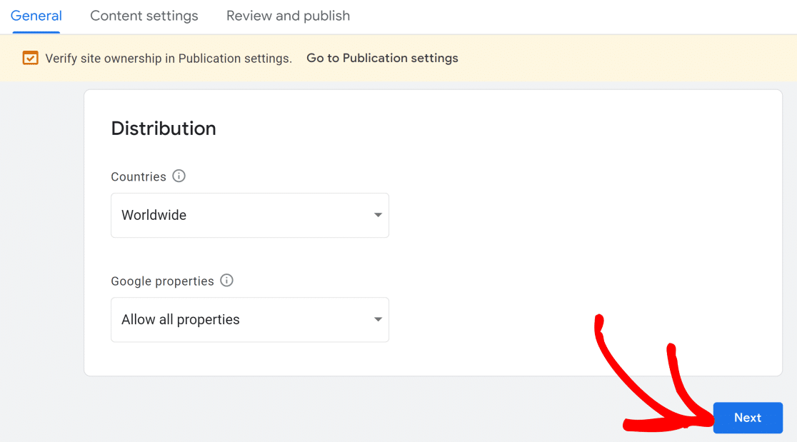 Configurações do Google Notícias