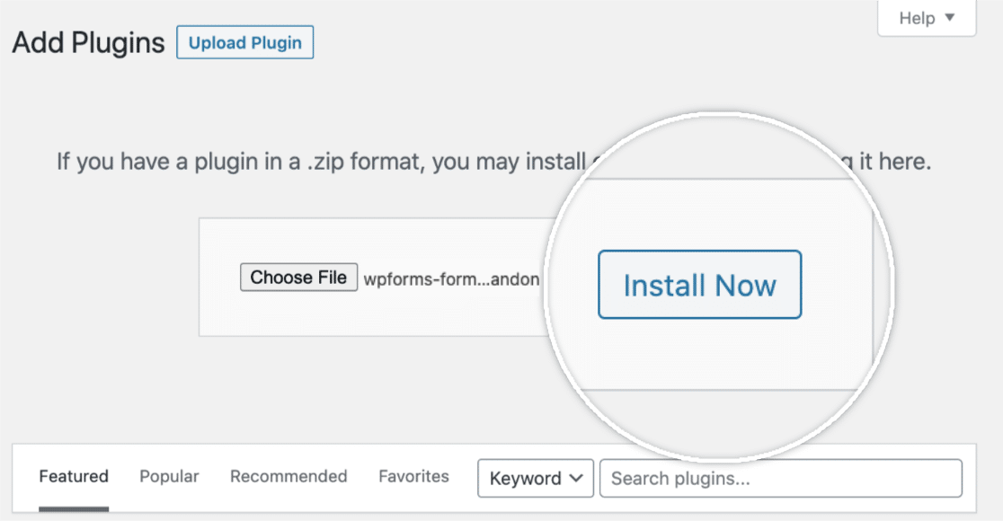 Instal sekarang wpforms