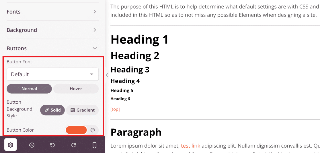 การตั้งค่า CSS สากลสำหรับปุ่ม seedprod