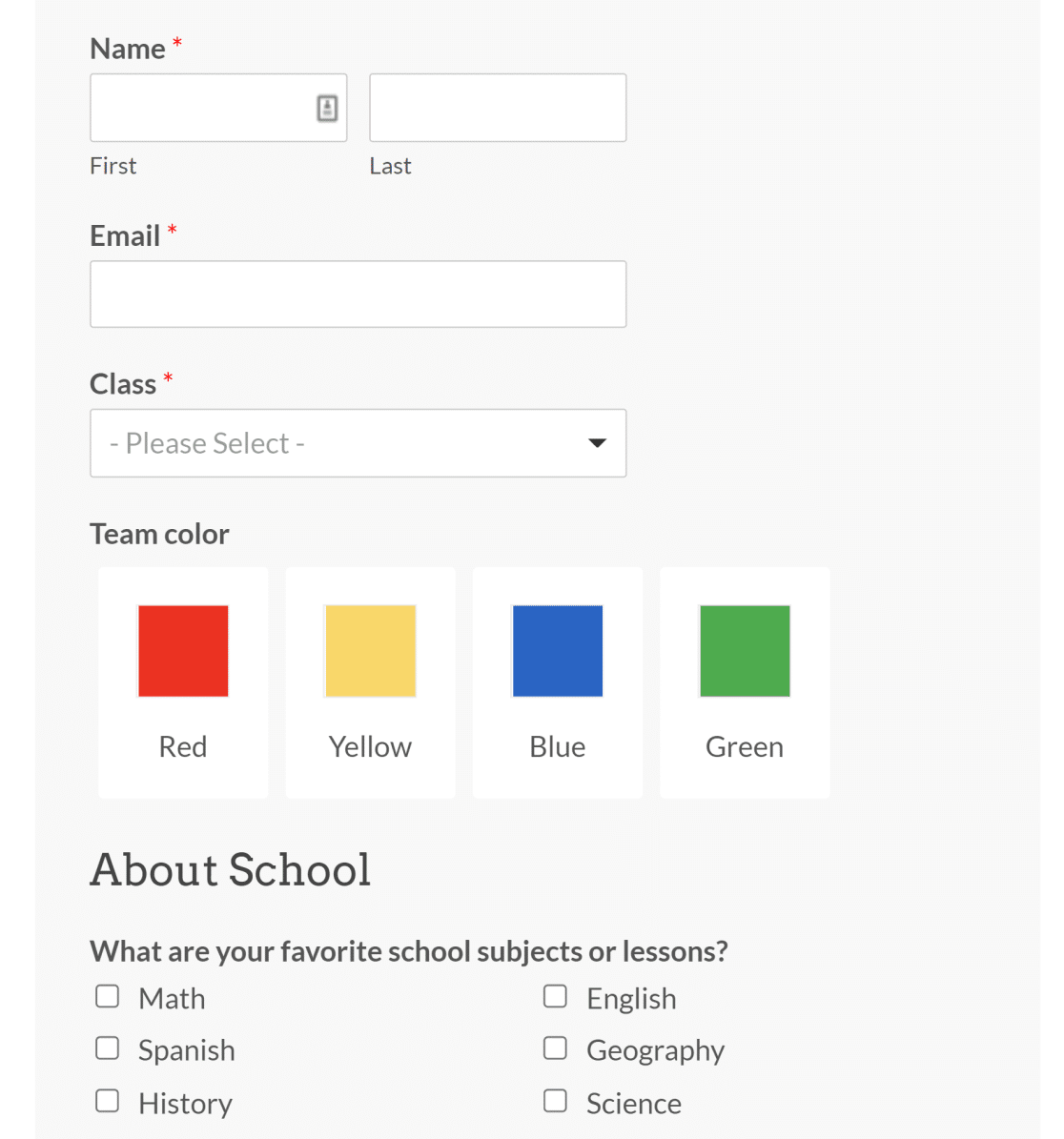 班級調查模板