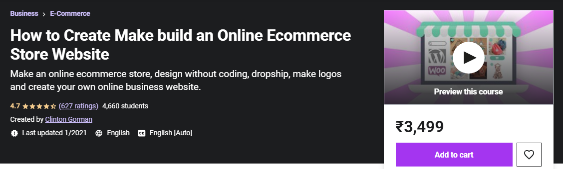 Cara Membuat Website toko online eCommerce kursus Udemy