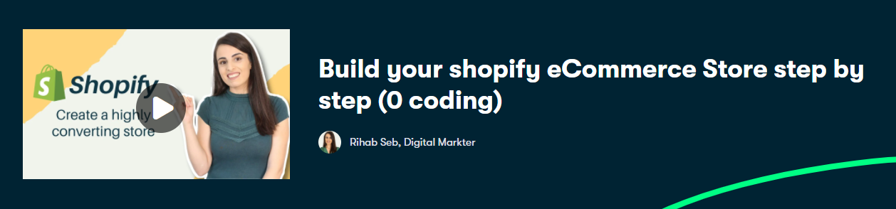 Skillshare shopify kursu