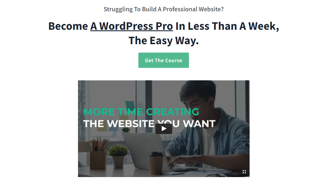 웹 사이트 학습자의 WordPress 과정