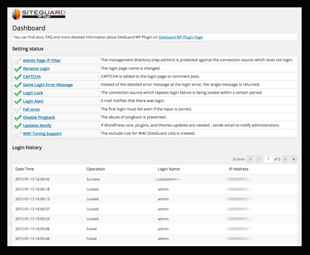 SiteGuard WP 플러그인