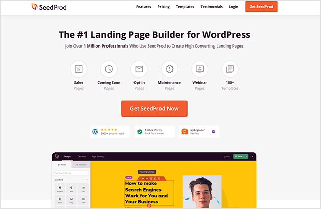 SeedProd best WordPress website Builder