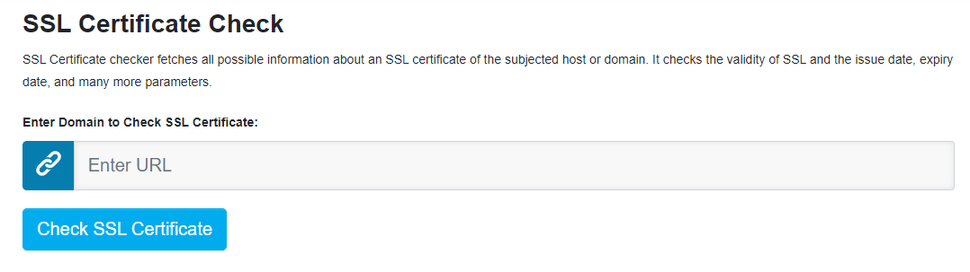 SSL-Zertifikatsprüfung mit DNS Checker