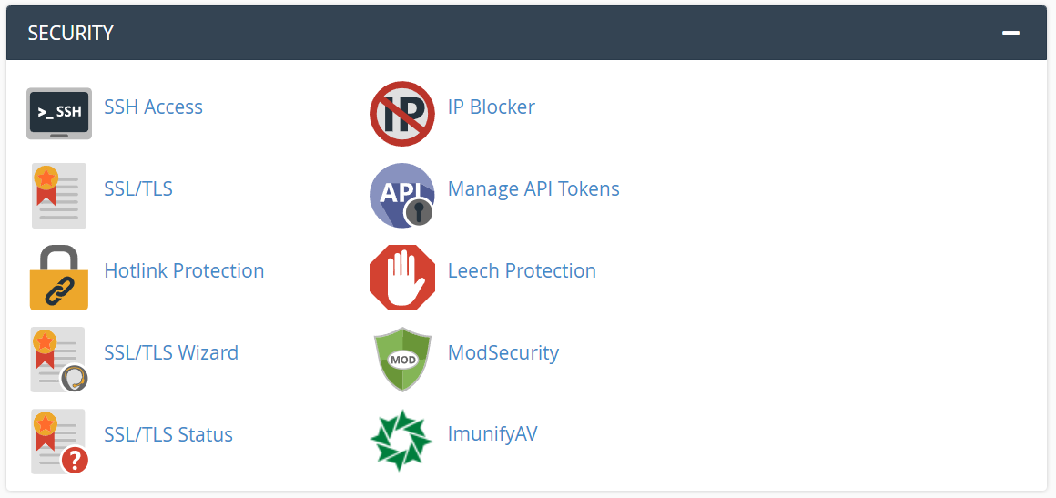 用于检查 SSL 证书的 cpanel 选项