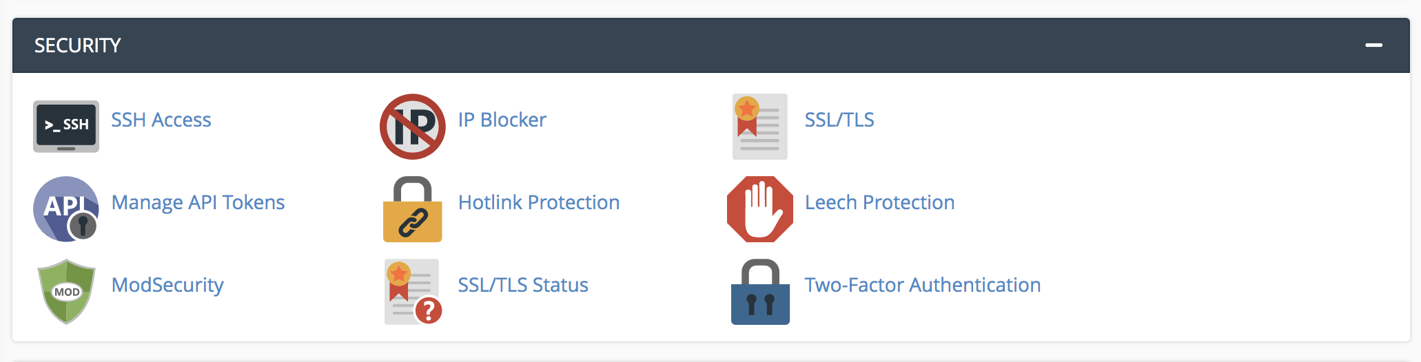 ตัวเลือก SSL/TLS ใน cpanel