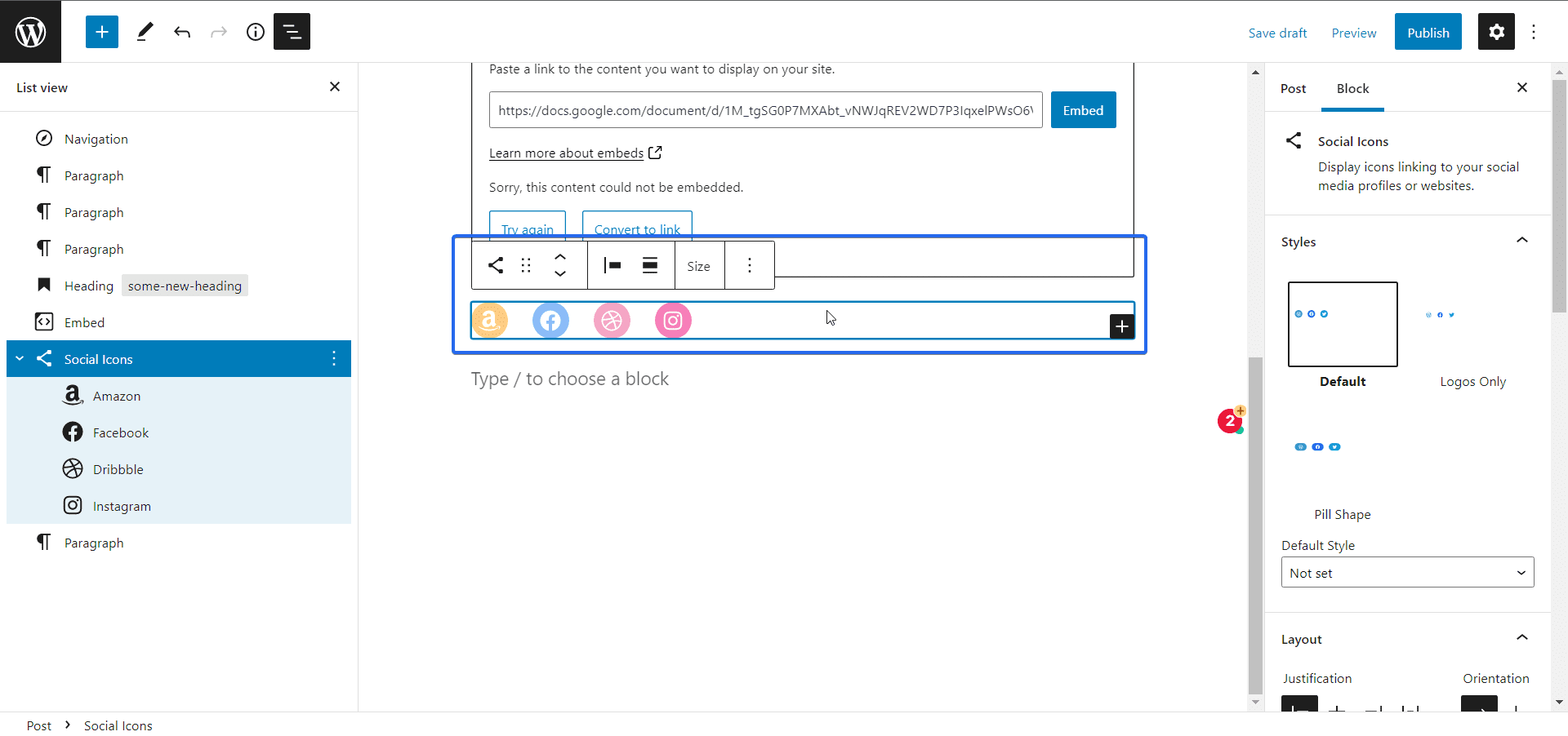 ソーシャルアイコンはワードプレス5.9の更新をブロックします