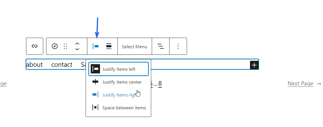 Modifier l'alignement des éléments de bloc