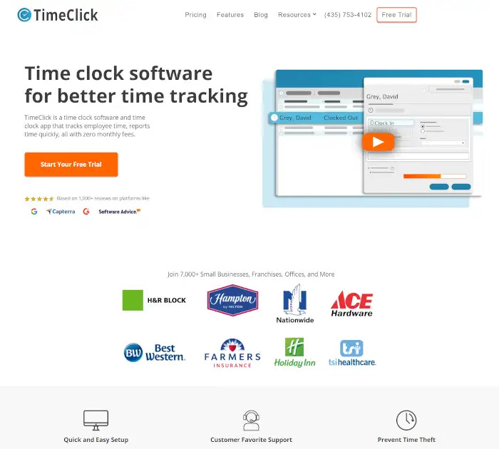 Perangkat lunak waktu dan kehadiran terbaik: TimeClick