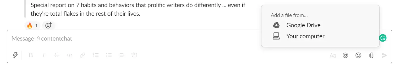 Slack vs Teams：使用 Slack 上传文件