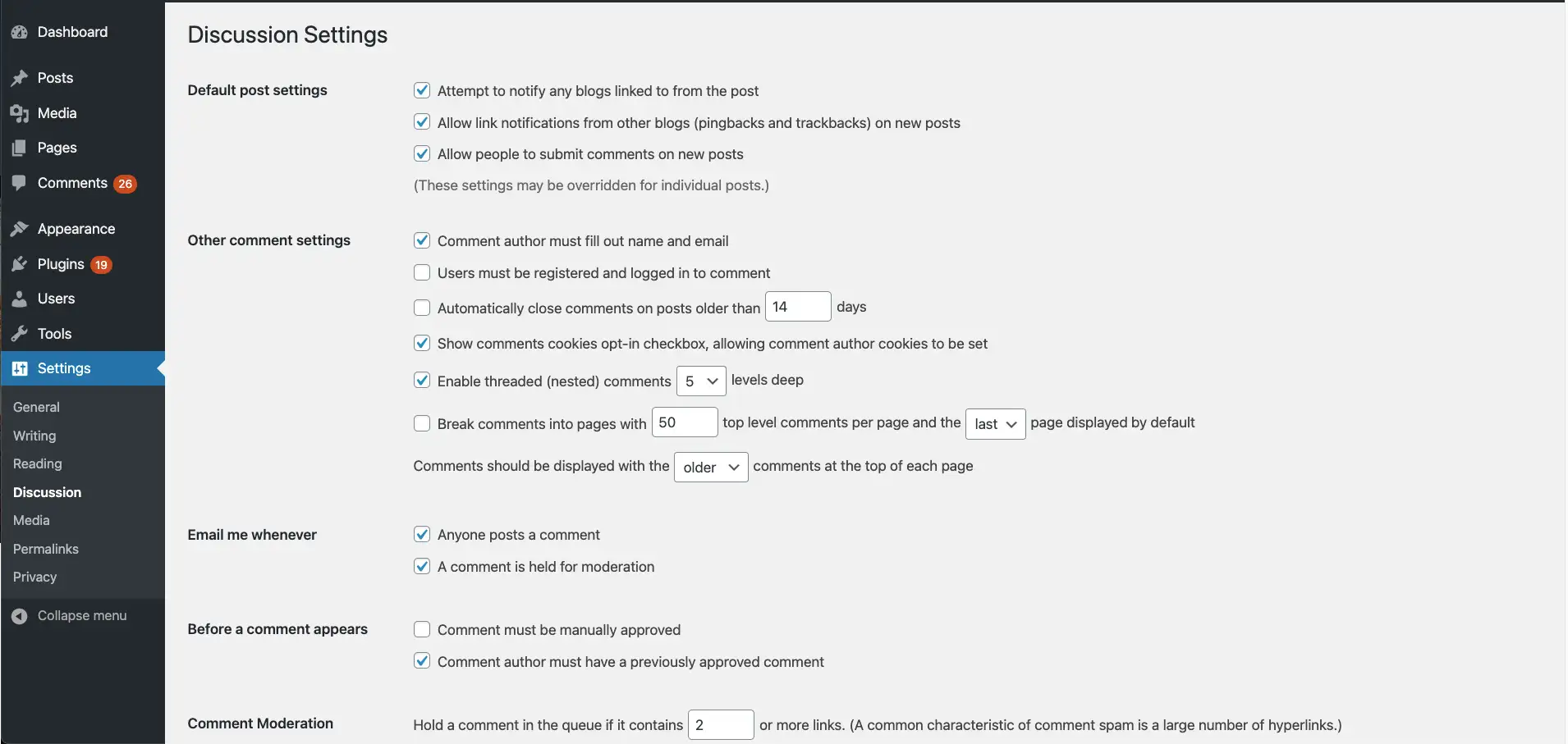 WordPress-Kommentarsteuerelemente helfen, Spam zu verhindern