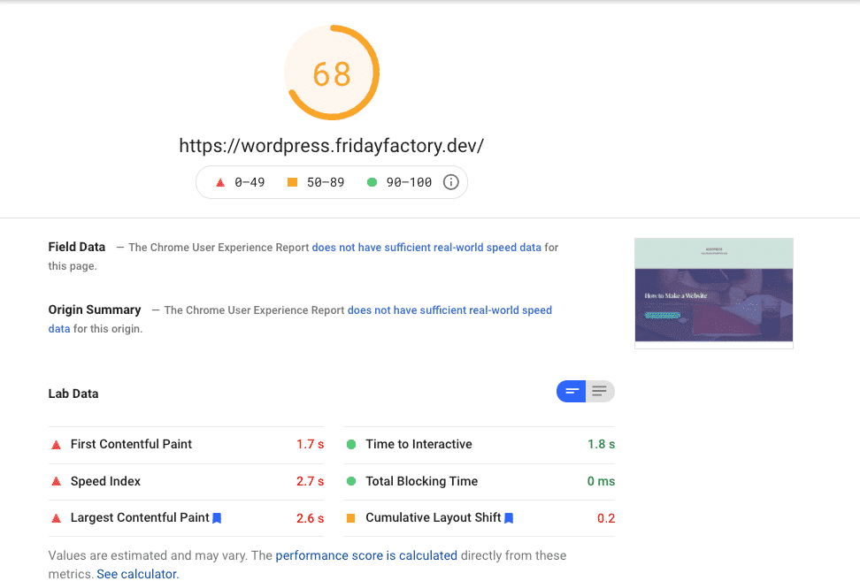 Optimizasyon öncesi performans notum - Kaynak: PSI