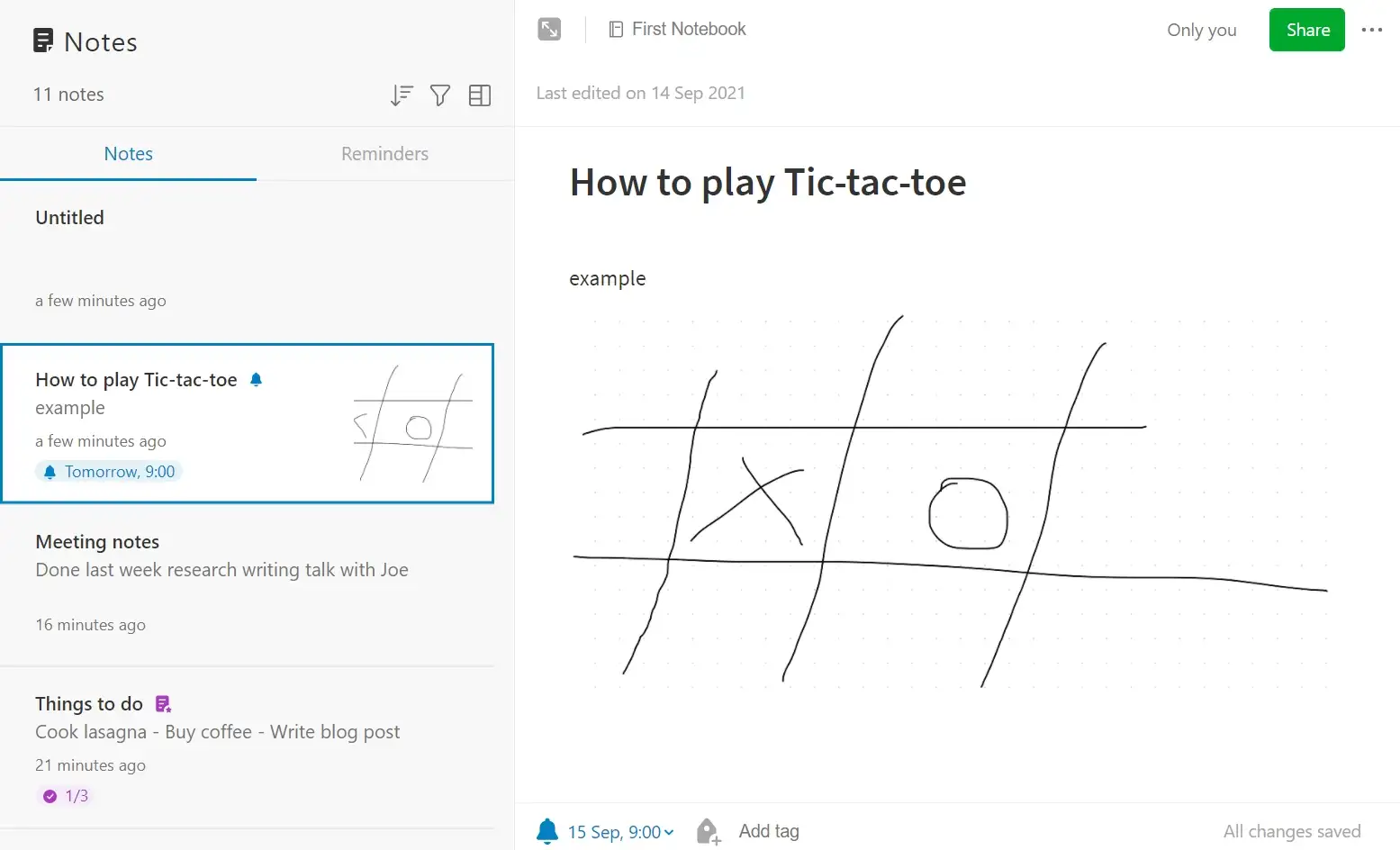 Evernote vs. Notion: die Skizze