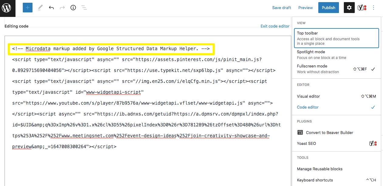 Blok düzenleyici HTML