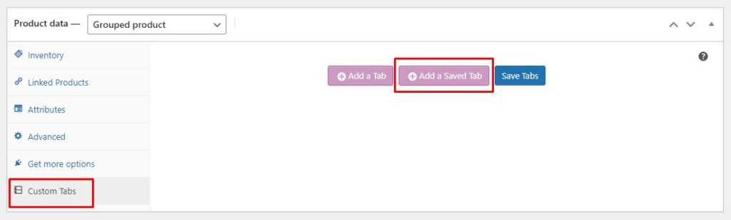 Aggiungi una scheda prodotto salvata a un prodotto WooCommerce