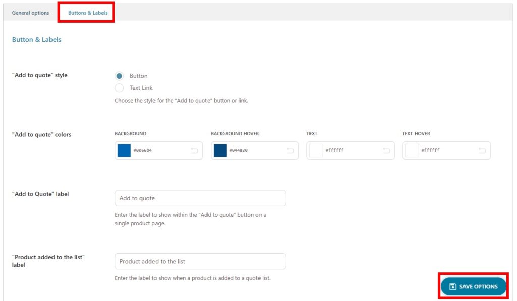 кнопки и метки добавить woocommerce запросить кнопку цитаты