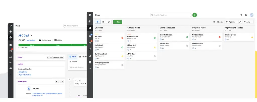 Pipedrive para gerenciamento de contatos