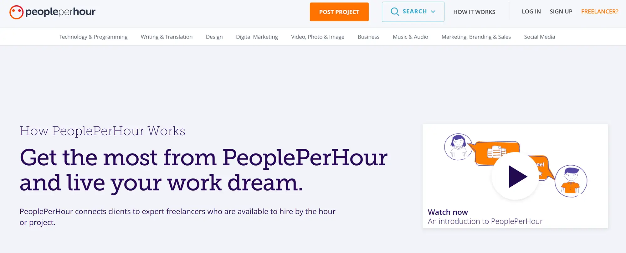 Os melhores sites freelance: PeoplePerHour