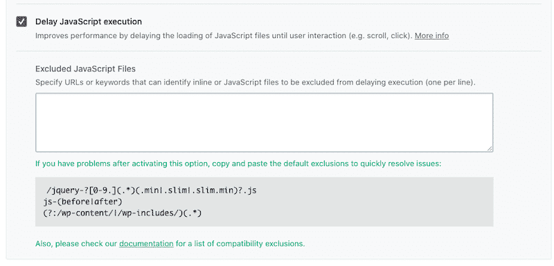 تأخير تنفيذ JS - المصدر: WP Rocket